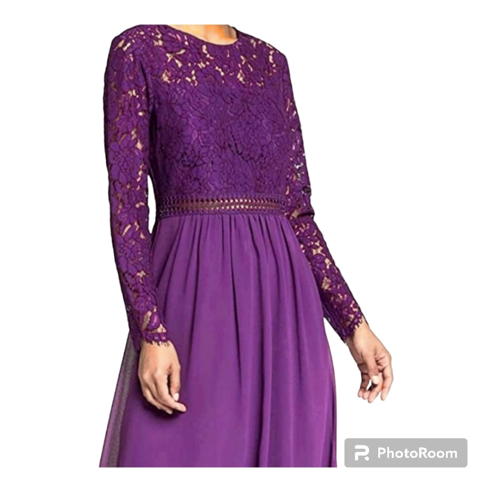 NWT Truth and Fable Lilac Evening Long Dress